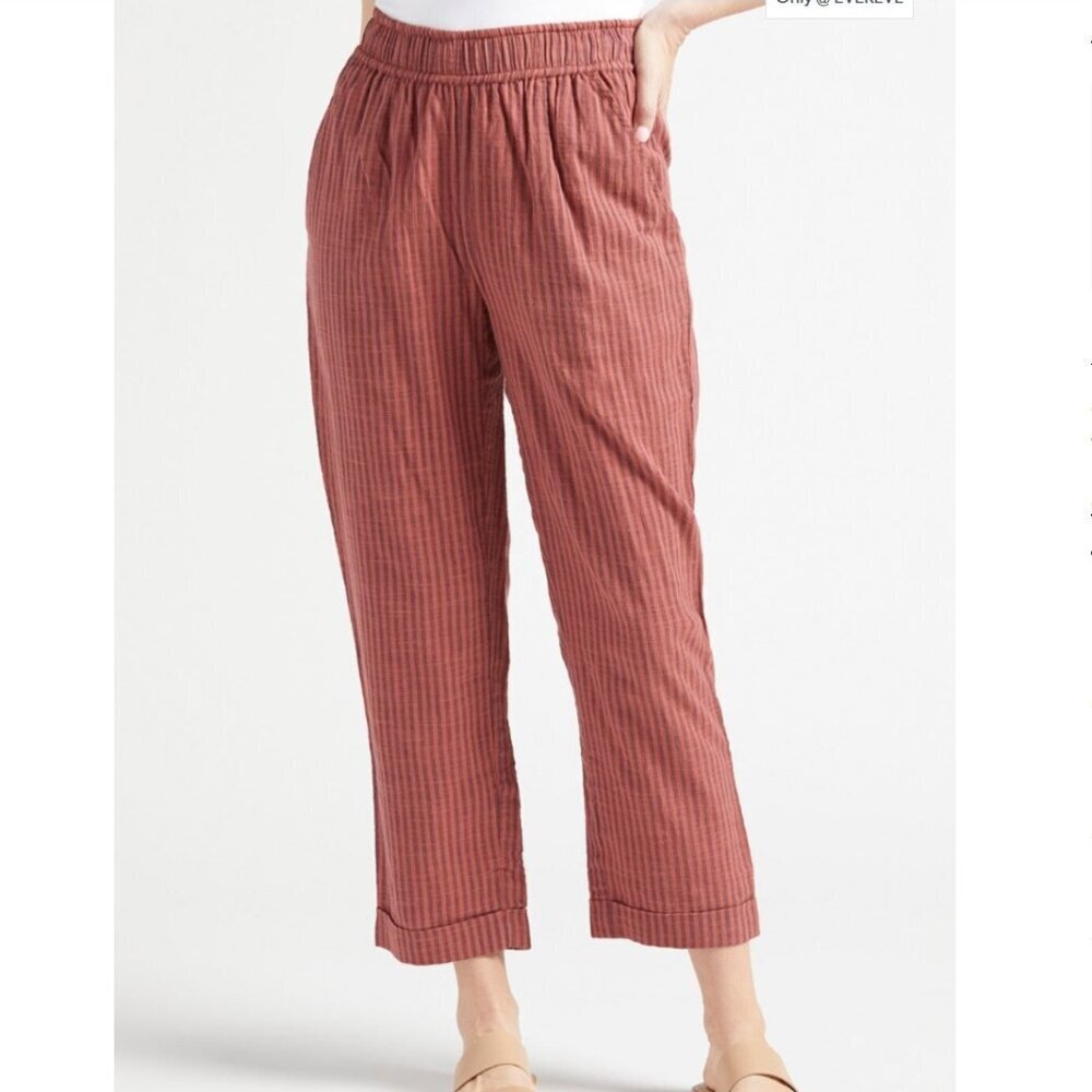 NWOT Sundry Cotton Gauze Striped Summer Trouser Pull On Coastal Beachy Boho
